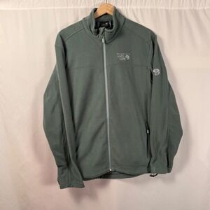 Mountain Hardwear Fleece Jacket Full Zip‎ Green Mens M Outdoor Layer GORPcore
